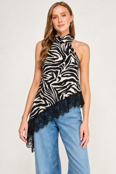 Blusa zebra halter