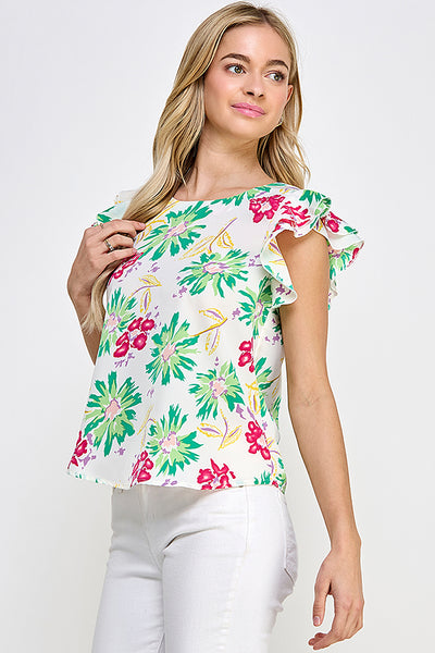 Blusa verde flores