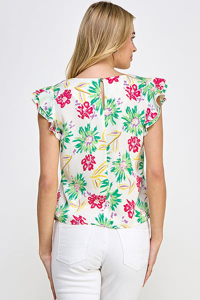 Blusa verde flores