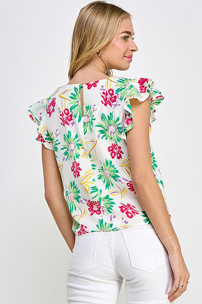 Blusa verde flores