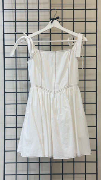 VESTIDO BLANCO RAYAS