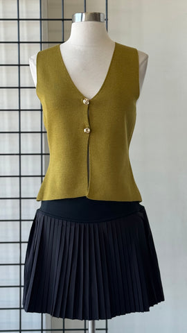 Chaleco tejido verde