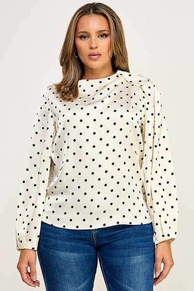 Blusa beige puntos