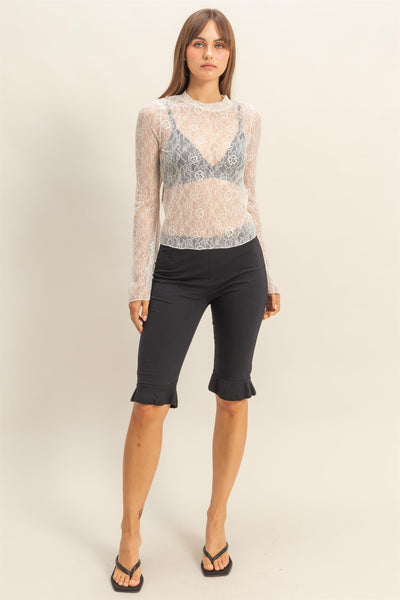 Blusa blanca trasparente