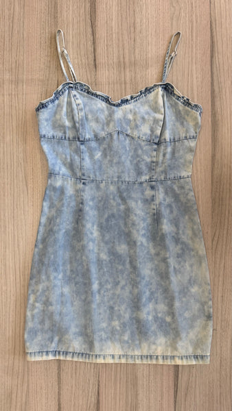VESTIDO MEZCLILLA AZUL DESLAVADO
