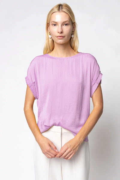 Blusa lavanda hombro