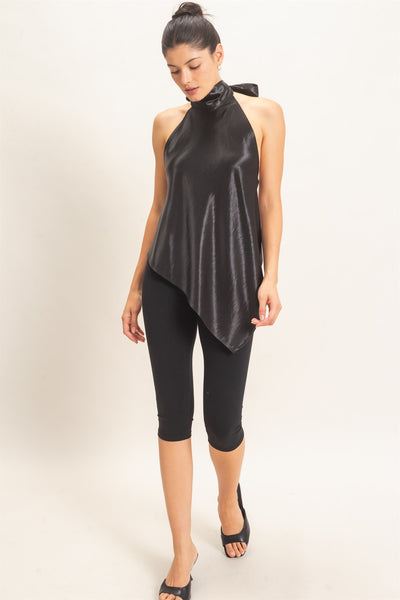 Blusa negra halter