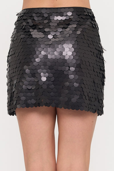 Falda negra lentejuela