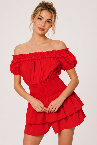 ROMPER ROJO CINTURA