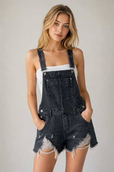 ROMPER MEZCLILLA NEGRO OVEROL