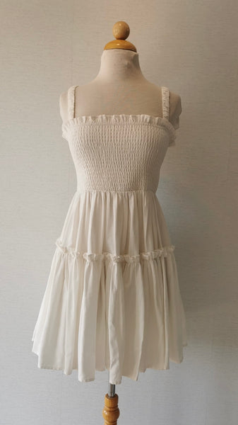 VESTIDO BLANCO SIN ESPALDA