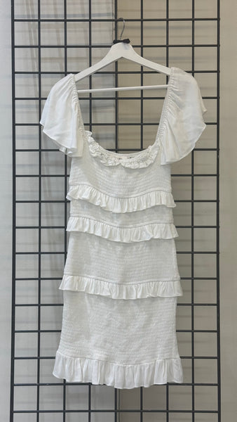 VESTIDO BLANCO CORRUGADO
