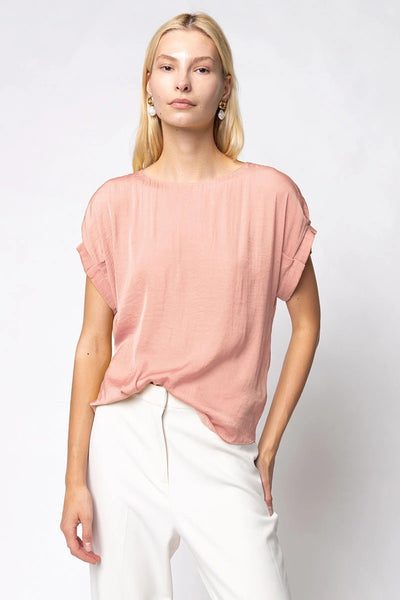 Blusa rosa hombro