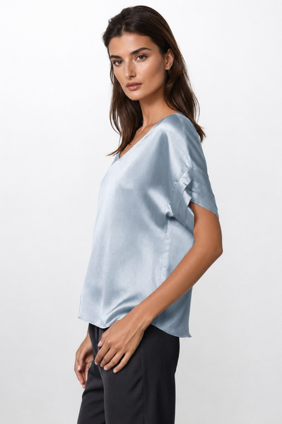 Blusa azul dobles