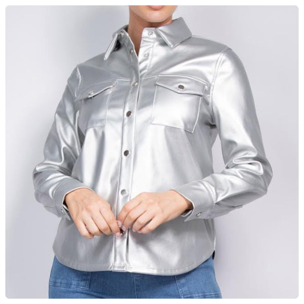 Blusa camisola plata piel