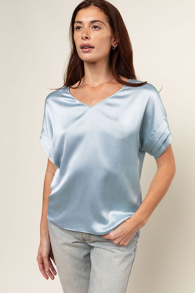 Blusa azul dobles