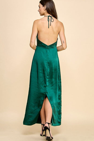 Vestido verde a media pierna