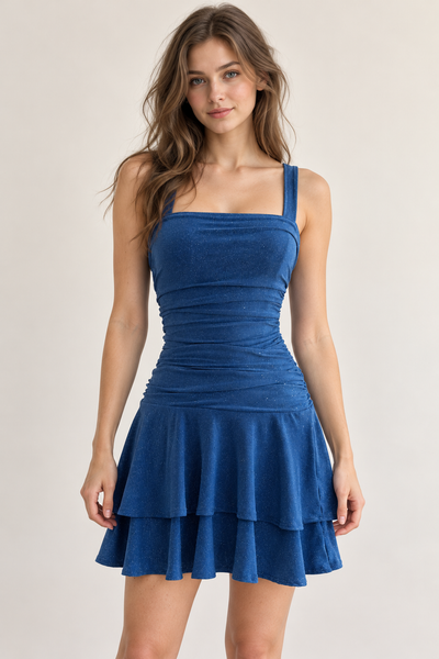 Vestido azul corto