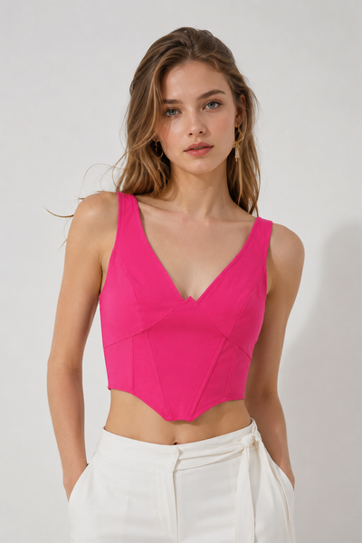 Crop top rosa copa