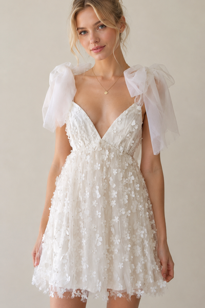 Vestido blanco flores