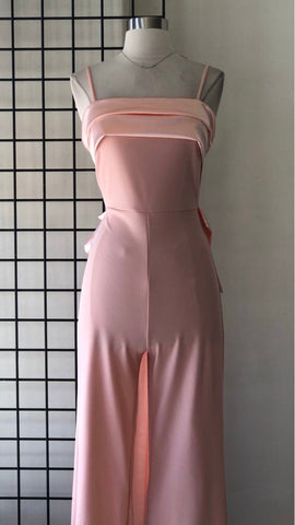 Jumpsuit rosa moño