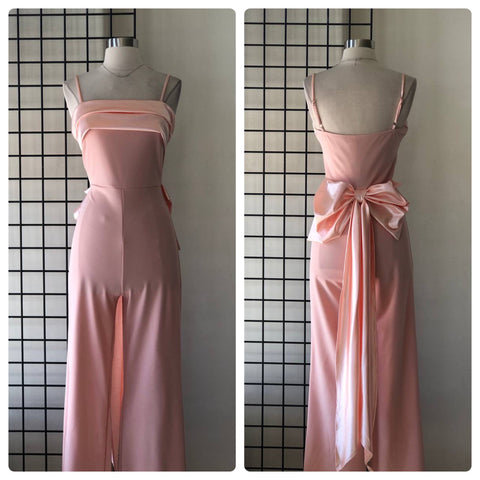 Jumpsuit rosa moño