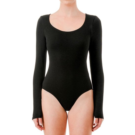 Bodysuit negro cuello redondo
