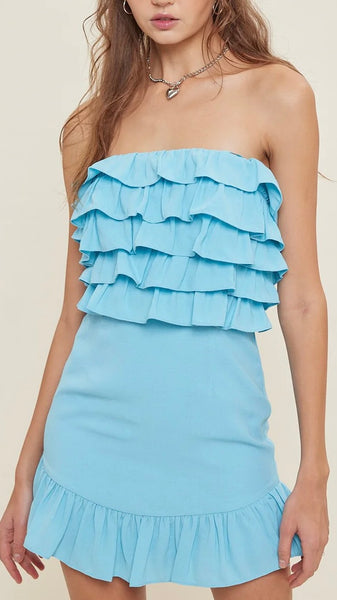 VESTIDO CORTO AZUL