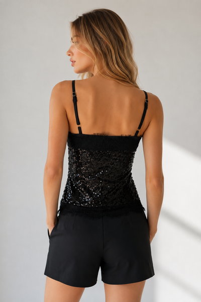 Corset negro lentejuela