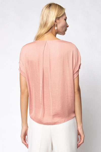 Blusa rosa hombro