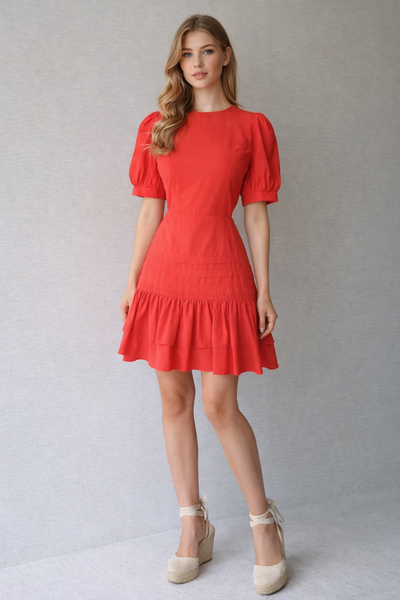 VESTIDO ROJO ABIERTO