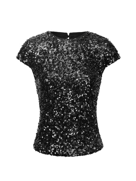 Blusa negra lentejuela