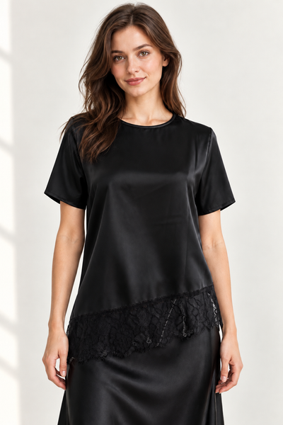 Blusa negra manga