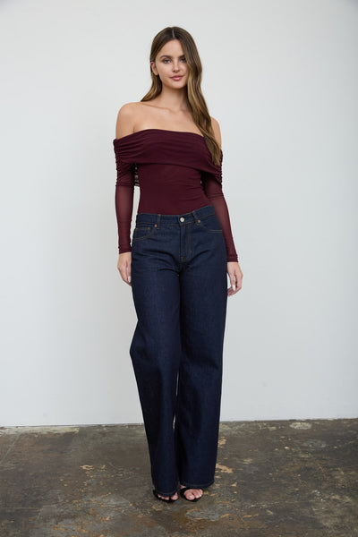 Bodysuit vino hombro