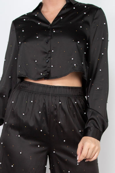 Blusa negra perla