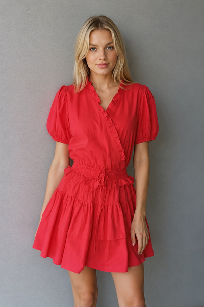 ROMPER ROJO CORRUGADO CINTURA