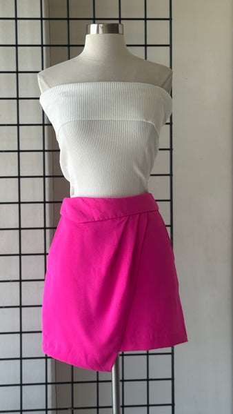 Falda rosa cruzada