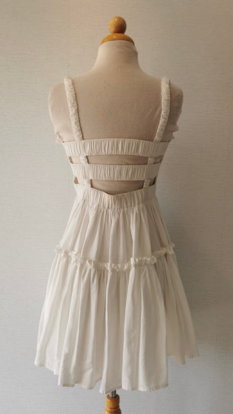VESTIDO BLANCO SIN ESPALDA