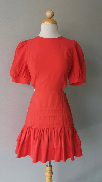 VESTIDO ROJO ABIERTO