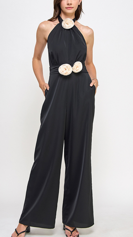 Jumpsuit negro flor