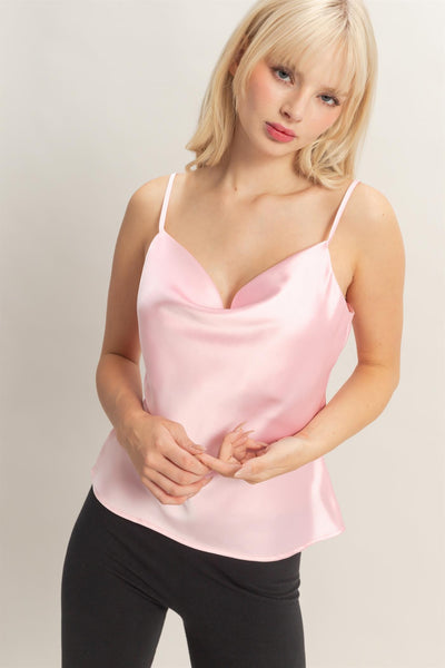 Blusa rosa satín