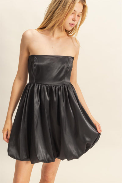 Vestido negro burbuja