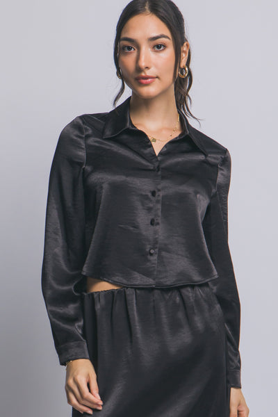 Blusa negra botones
