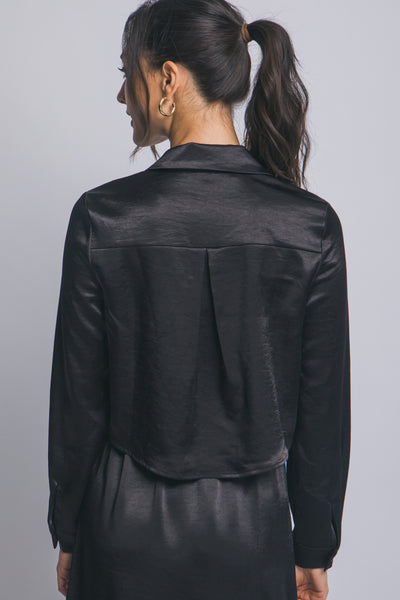 Blusa negra botones