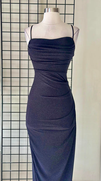 Vestido negro brillos