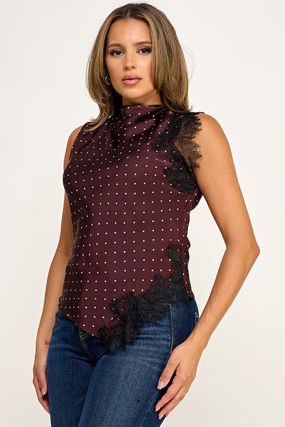 Blusa vino lunares