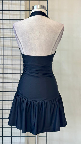 Vestido negro halter