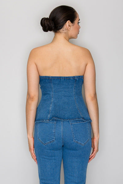 Blusa mezclilla tubo