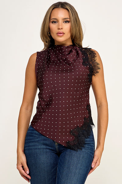 Blusa vino lunares