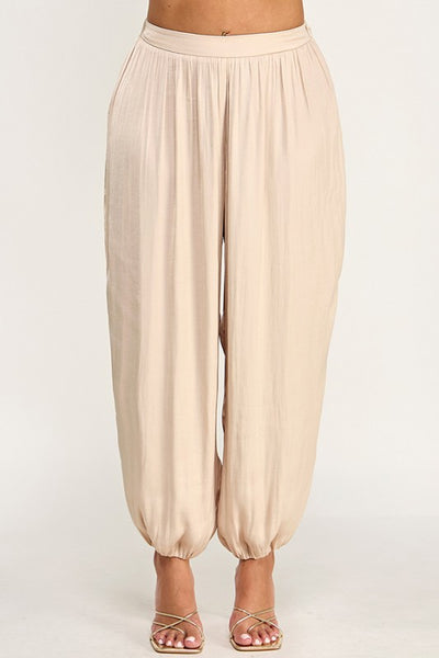 Pantalón beige globo